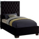 Lexi Velvet Bed, Black, Twin