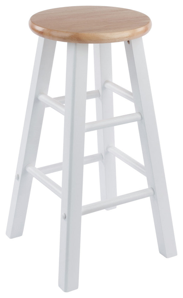 Element Counter Stools, 2-Piece Set, Natural and White