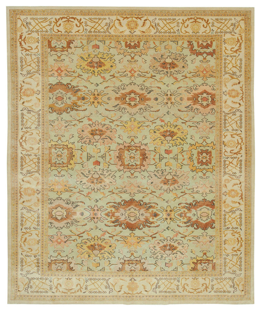 Rug N Carpet - Handwoven Oriental 8' 4" x 9' 11" Unique Oushak Area Rug