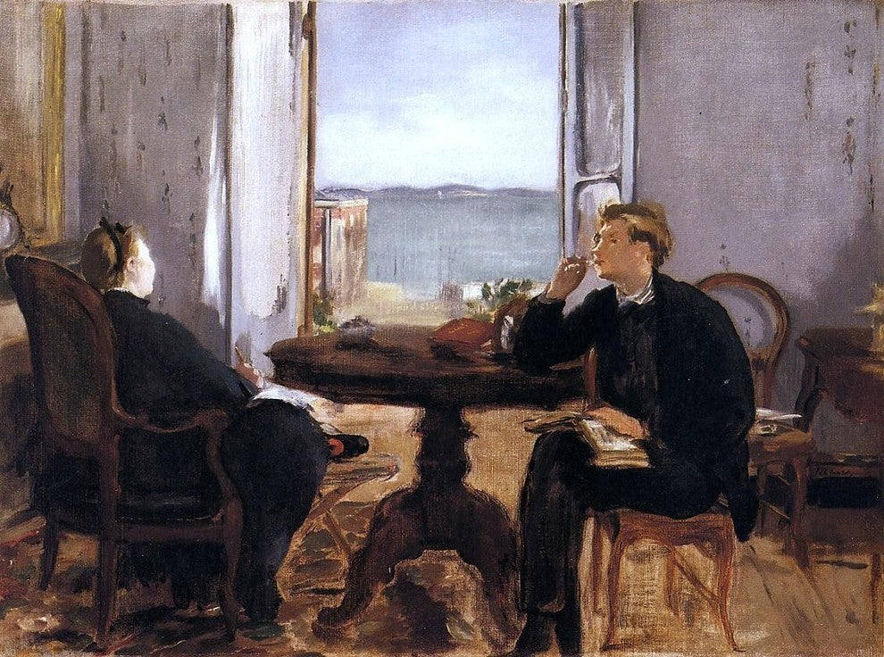Edouard Manet Interior at Arcachon, 21"x28" Gallery Wrapped Canvas Print