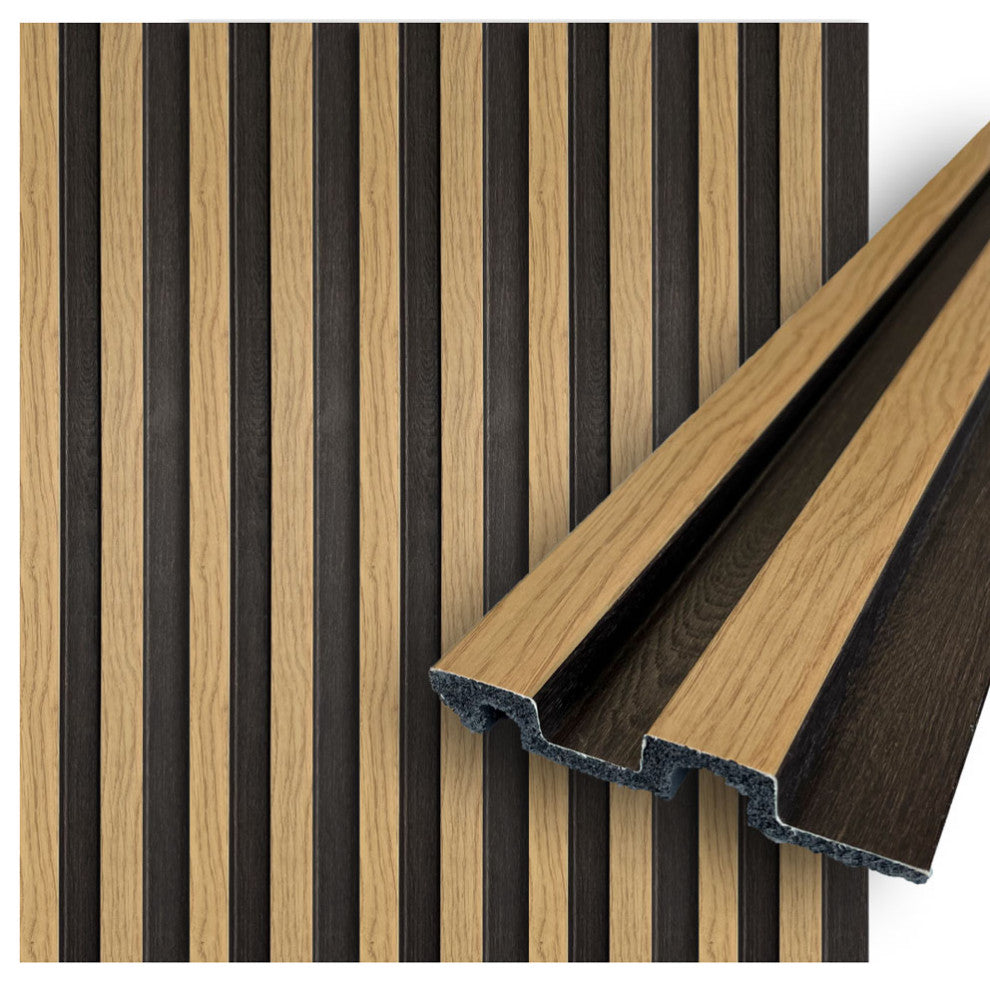 Waterproof Slat Panel, Pickled Oak, Pack of 6