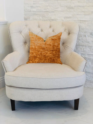 Aureila Brown Bronze Luxury Throw Pillow, 24"x24"