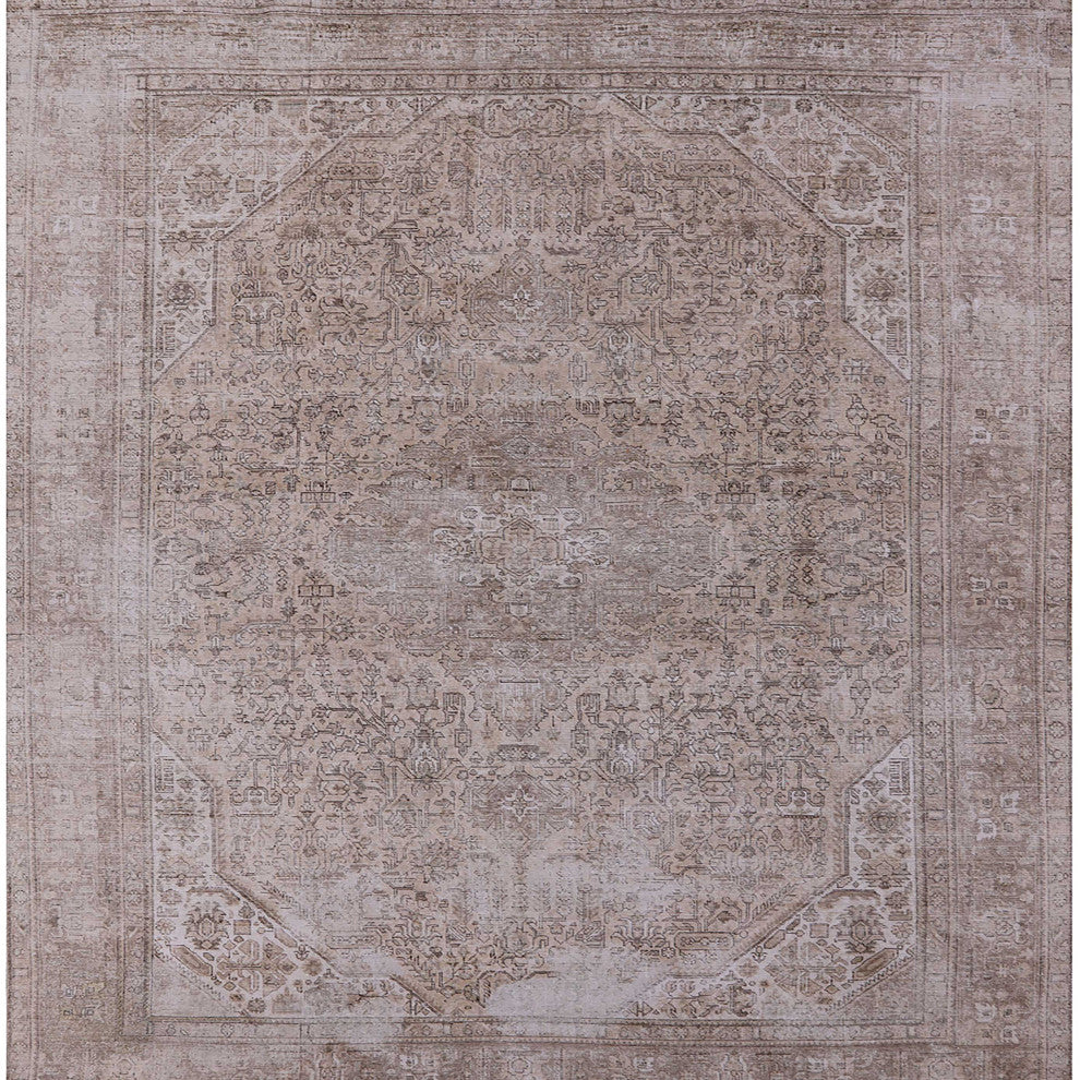 Ahgly Company Indoor Square Mid-Century Modern Area Rugs, 7' Square
