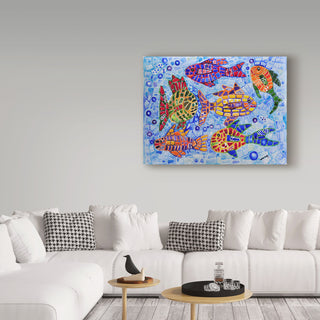 Charlsie Kelly 'Tropical Fish Pattern' Canvas Art, 32"x24"