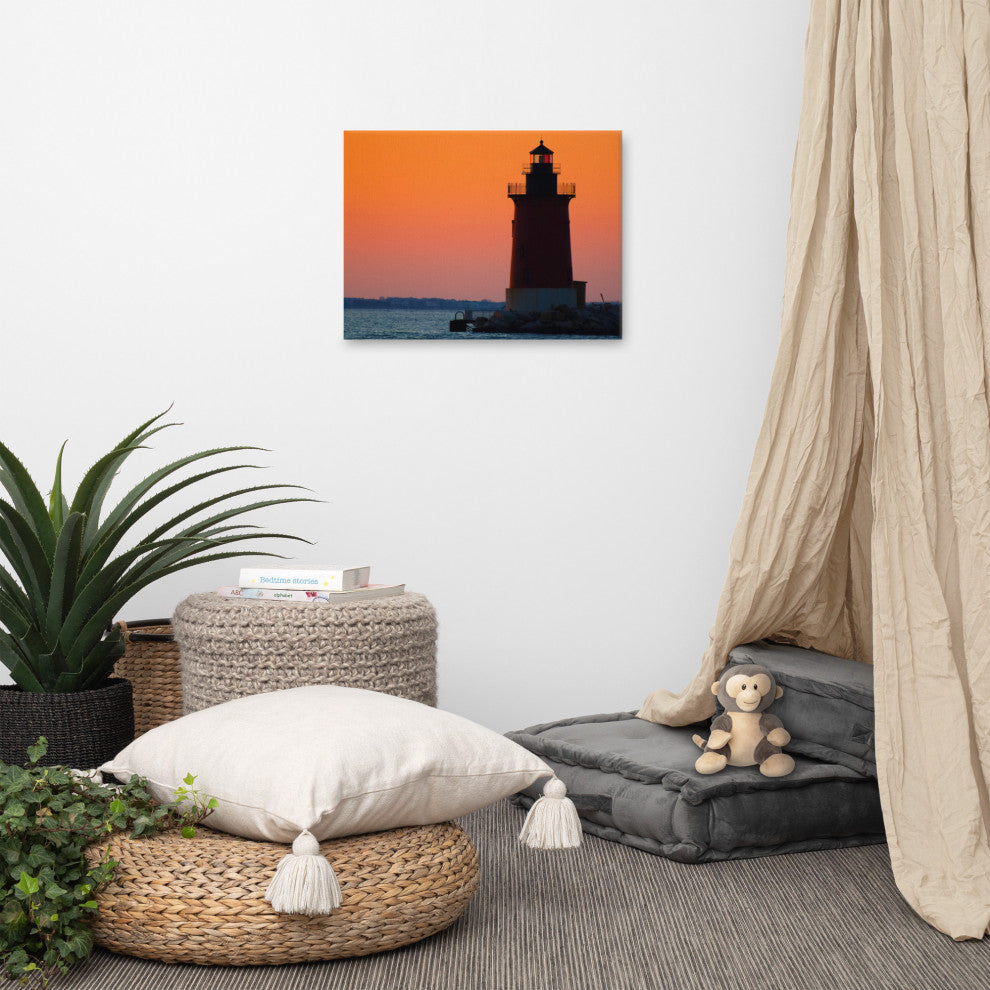 Sunset at Henlopen State Park 3 Coastal Canvas Wall Art Print, 18" X 24"