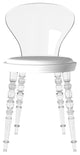 Clear Dining Chair Lightweight and Durable Polycarbonate, White