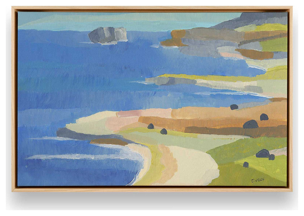 "Irish Coastal Whimsy" - Seaside Charm Canvas Art