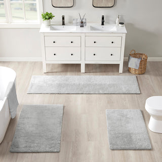 Beautyrest Plume Luxury Feather Touch Reversible Bath Rug, Grey
