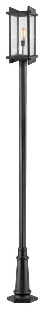 Fallow Collection 1 Light Outdoor Post Mounted Fixture in Black Finish