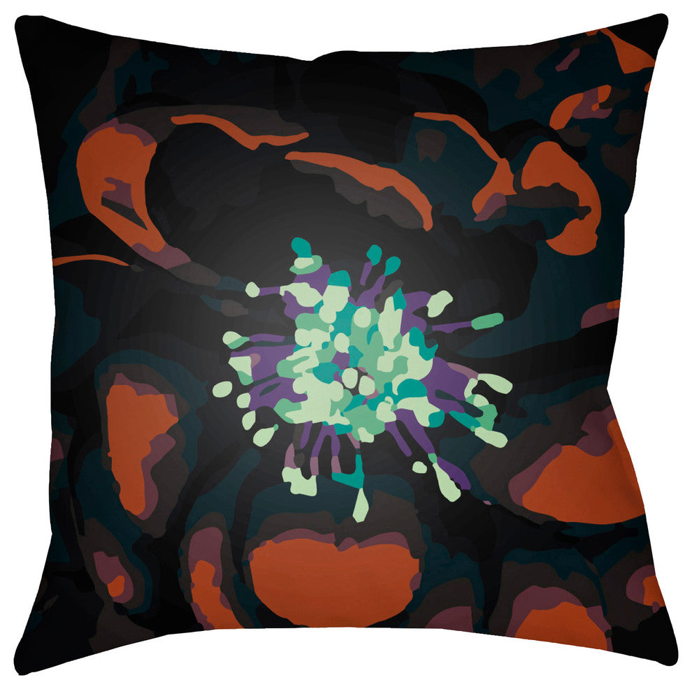 Abstract Floral, 18x18x4 Pillow