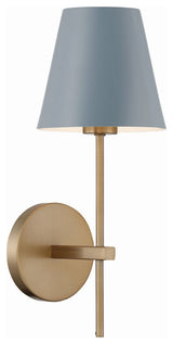 Xavier 1-Light Wall Sconce, Vibrant Gold/Blue