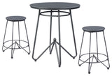 3-Piece Counter Height Dining Set, Gray Oak/Sandy Gray