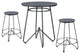 3-Piece Counter Height Dining Set, Gray Oak/Sandy Gray