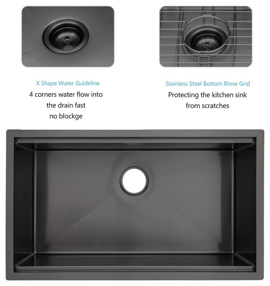 32" L X 19" W Undermount Kitchen Sink