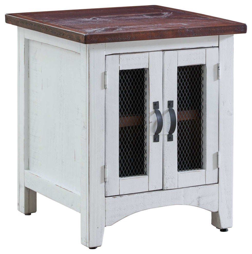 Picket House Nolan End Table, White
