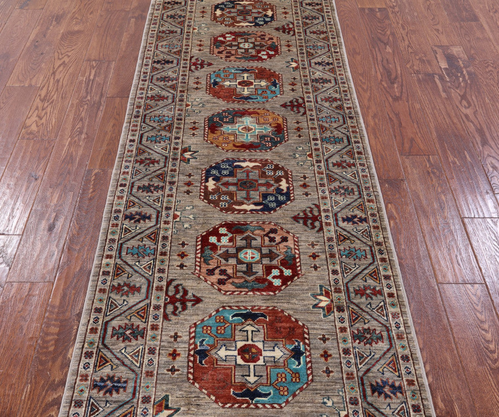 Runner Bokhara Handmade Wool Rug 2' 8" X 7' 10" - Q12529