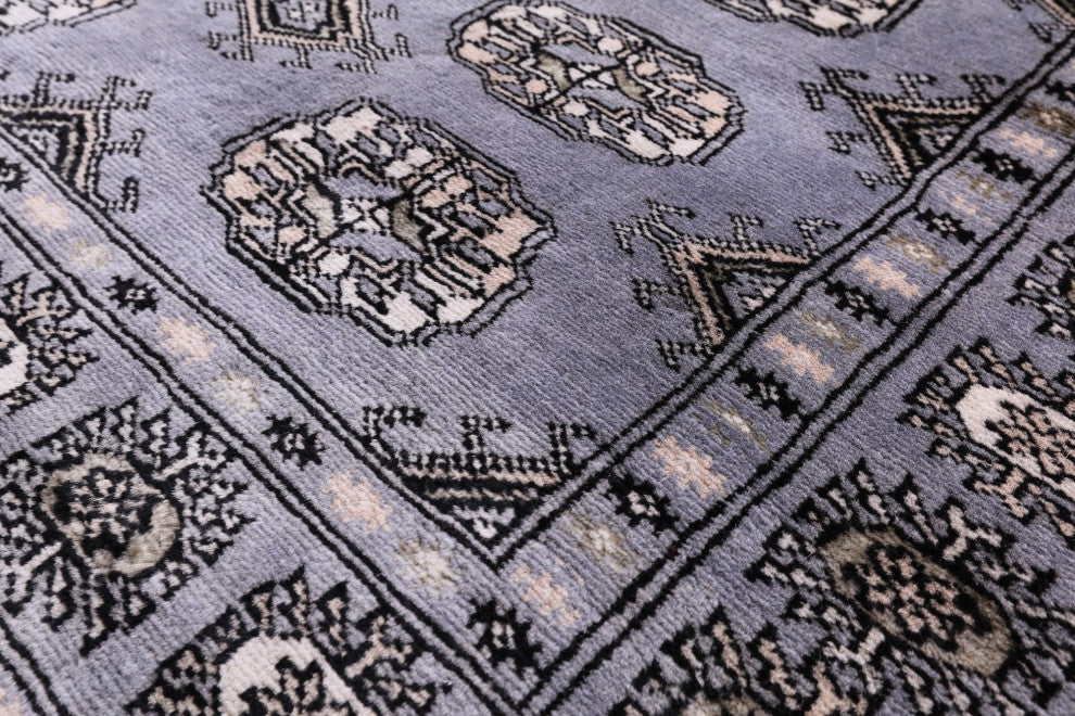 Hand-Knotted Silky Bokhara Wool Rug 3' 2" X 5' 3" - Q13800