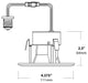 DQR Series 3 in. White Square LED Recessed Downlight in 3000K