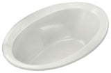 MAAX Twilight Oval Acrylic Soaking Bathtub with End Drain, White