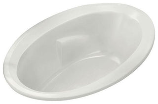 MAAX Twilight Oval Acrylic Soaking Bathtub with End Drain, White