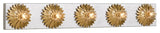 Crystorama Broche 5-Light Bathroom Vanity, Gold, Silver