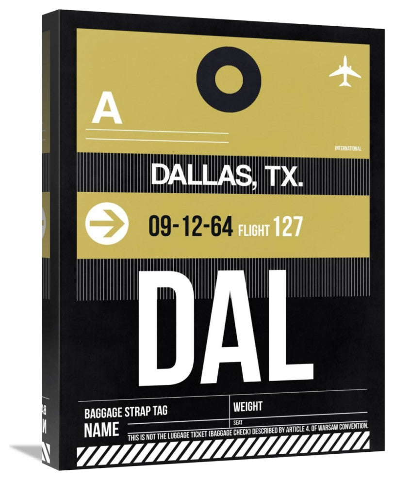 "DAL Dallas Luggage Tag 2" Fine Art Print