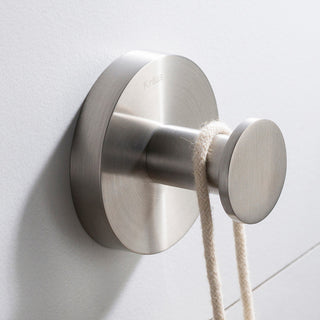 Elie Bathroom Robe and Towel Hook, Brushed Nickel