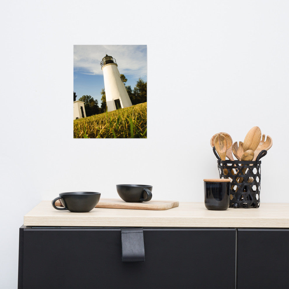Turkey Point Lighthouse Landscape Photo Unframed Wall Art Print, 11" X 14"