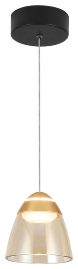 Roma 5" ETL Certified Integrated LED Height Adjustable Pendant, Black