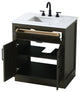 Home Living 30" Single Bathroom Vanity, Mocha Brown