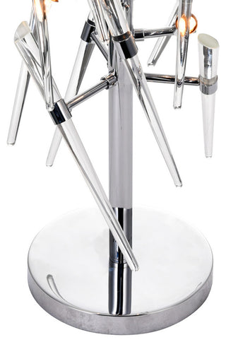 Icicle 3 Light Table Lamp With Chrome Finish
