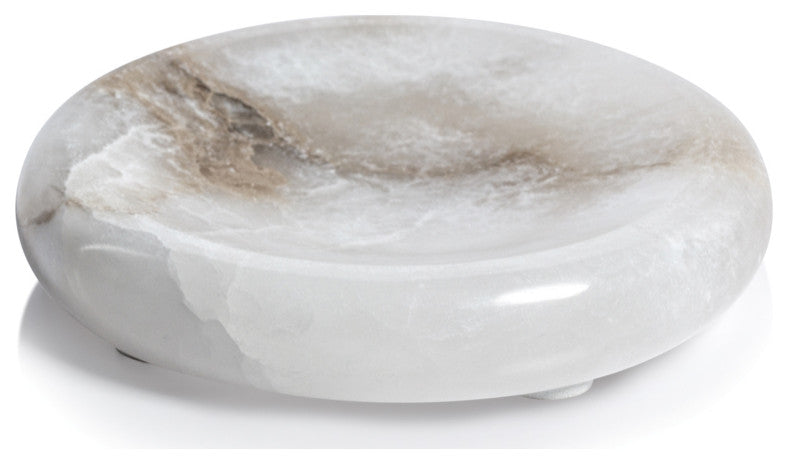 Cremona Alabaster Round Soap Dish