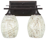 Uptowne 2-Light Bath Bar, Dark Granite/Natural Fusion