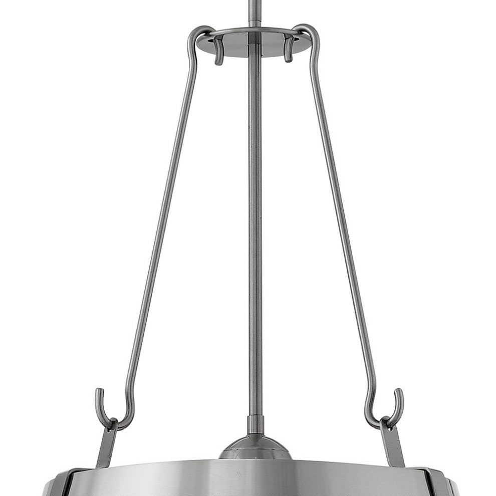Hinkley Cartwright Large Drum Pendant, Polished Antique Nickel