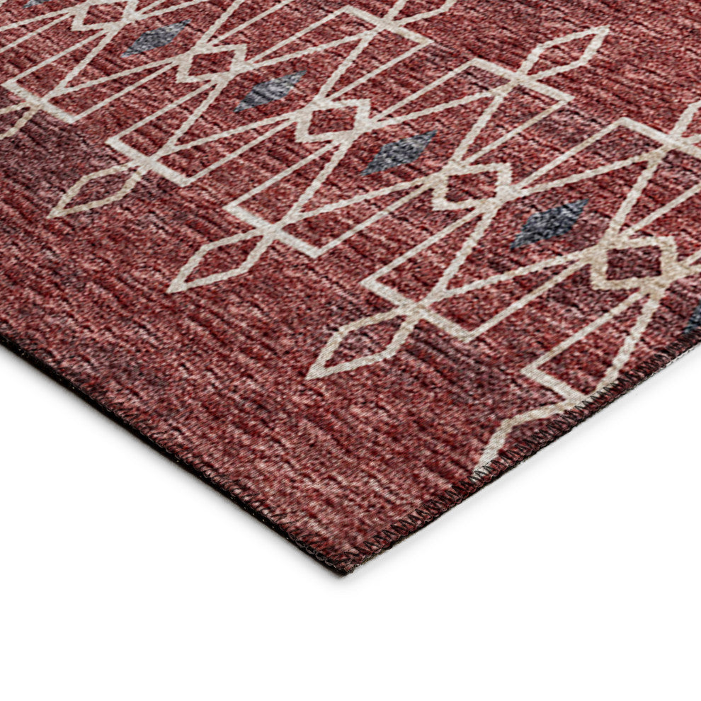 Indoor/Outdoor Sedona SN3 Paprika Machine Washable 9' x 12' Rug