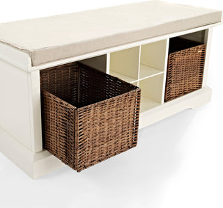 Brennan Entryway Storage Bench, White