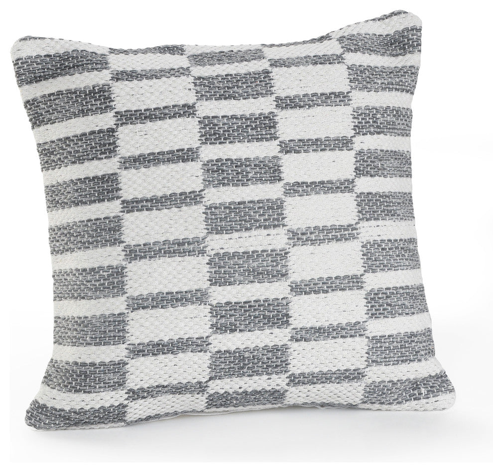 Grayscale Dimensions Throw Pillow