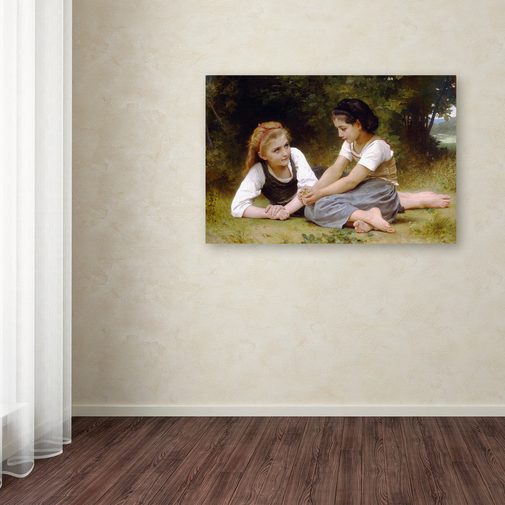 Bouguereau 'The Nut Gatherers' Canvas Art, 24 x 16