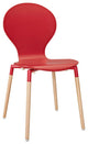Path Dining Wood Side Chair, Red