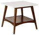 Madison Park Parker Mid-Century Modern Natural Wood End Table, Pecan
