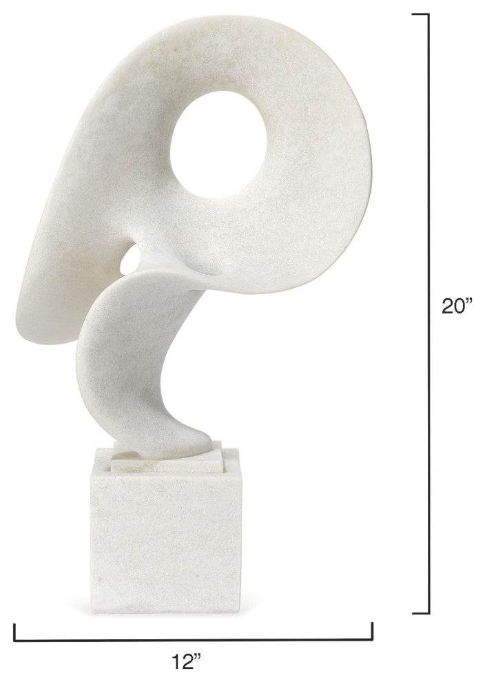 Obscure Object on Stand, Off White Resin