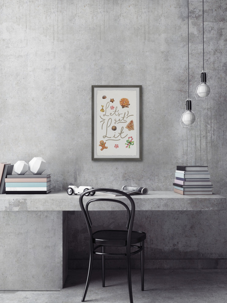 "Get Lit" Framed Painting Print, 16x24
