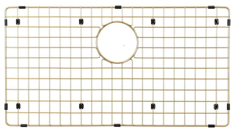 Sink Protector Matte Gold 304 Stainless Steel, Sink Bottom Grid, 29x16