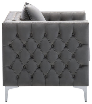 Lorreto Velvet Chair, Gray