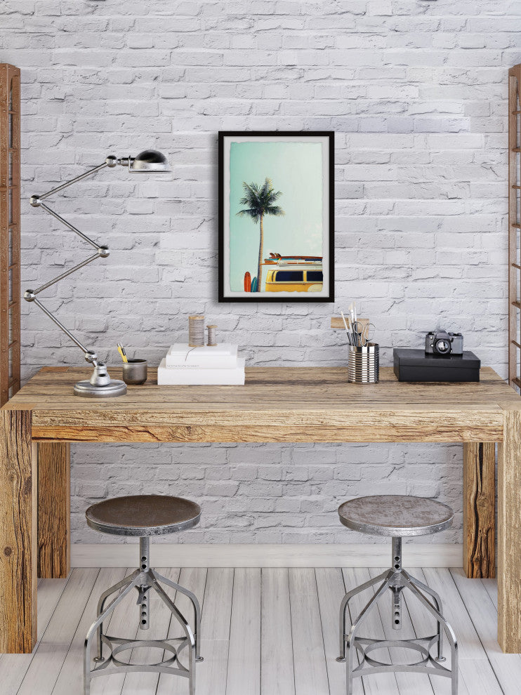"Adventure Never Stops" Framed Painting Print, 12x18