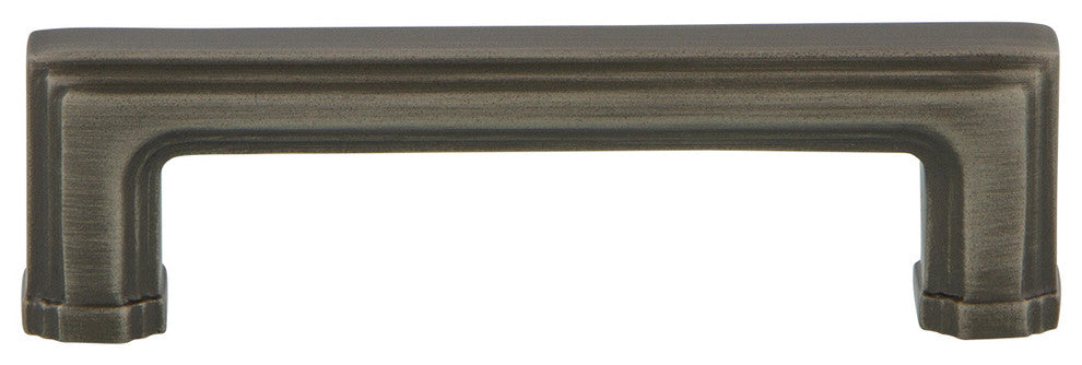 Nostalgic Warehouse Carre' Handle Pull 3" On Center, Antique Pewter