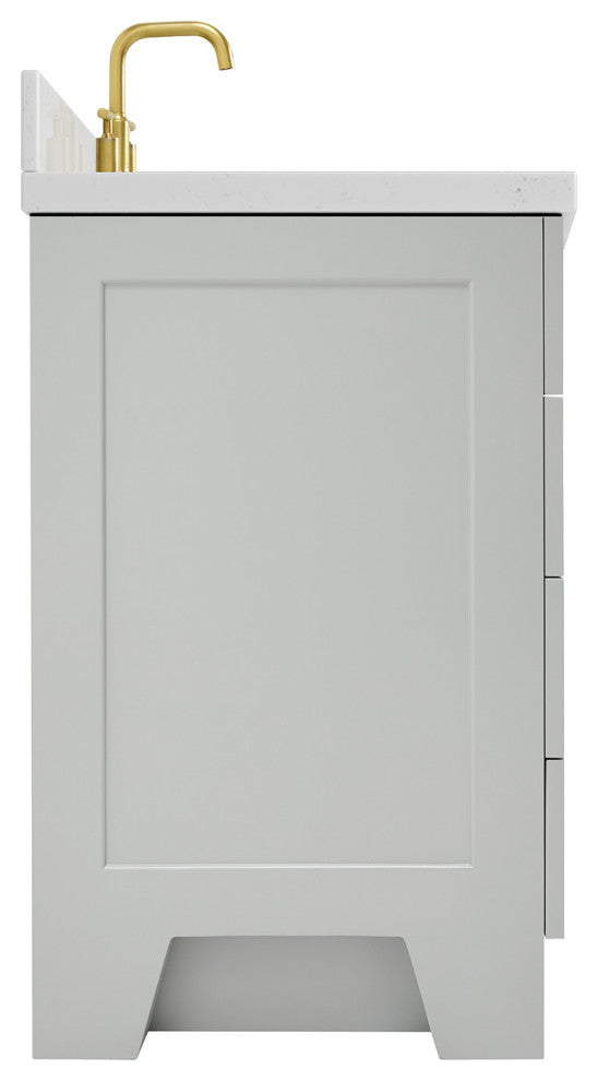 Ariel Taylor 36" Right Offset Single Rectangular Sink Bathroom Vanity