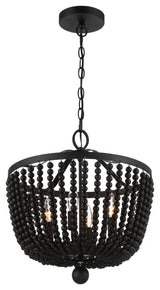 Rylee Four Light Chandelier in Matte Black