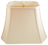 Royal Designs Rectangle Cut Corner Lamp Shade, Eggshell, (7x9)x(10.25x16)x12.25