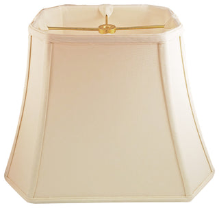Royal Designs Rectangle Cut Corner Lamp Shade, Eggshell, (7x9)x(10.25x16)x12.25